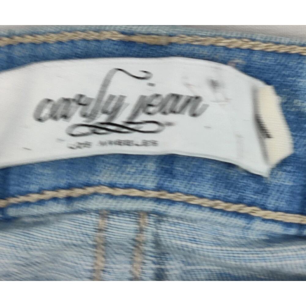 Carly Jean Los Angeles Skinny Jeans Juniors 1 Blue High Rise Distressed 25x27 - Picture 4 of 10